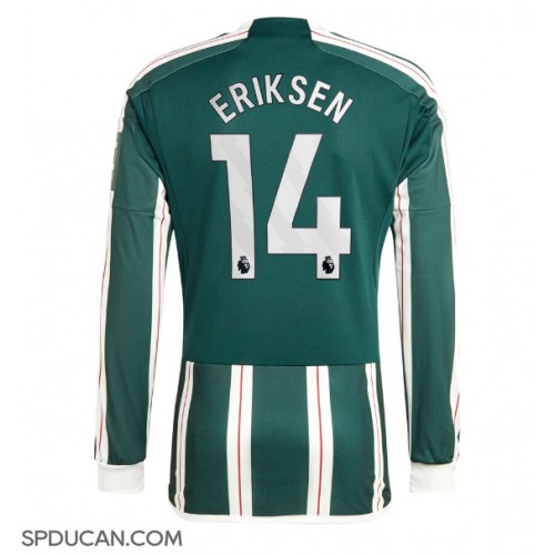 Muški Nogometni Dres Manchester United Christian Eriksen #14 Gostujuci 2023-24 Dugi Rukav